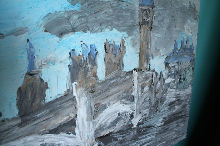 Original Expressionism Cities Painting by Alex Cher