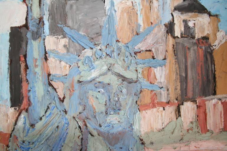 Original Expressionism Cities Painting by Alex Cher