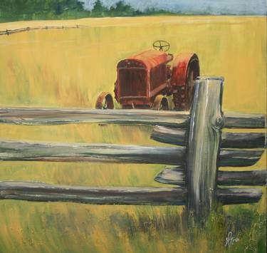 Print of Impressionism Rural life Paintings by gregory peters