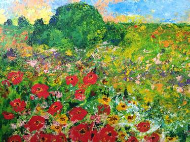 Flower Meadow (print on canvas or paper) thumb