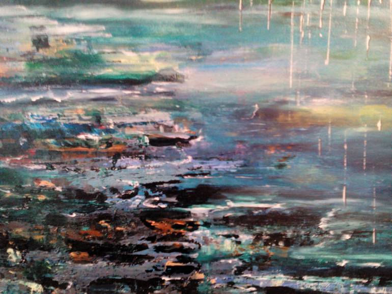 Original Abstract Love Painting by Sibel Ek