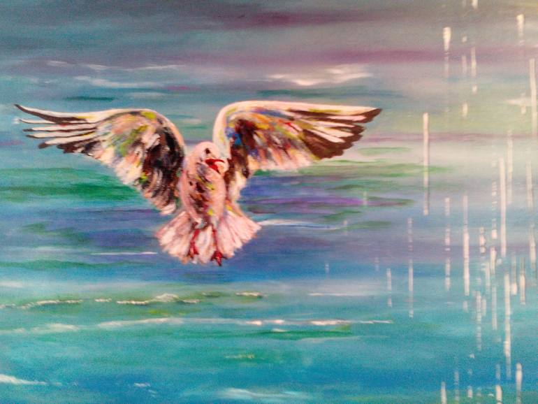Original Abstract Love Painting by Sibel Ek