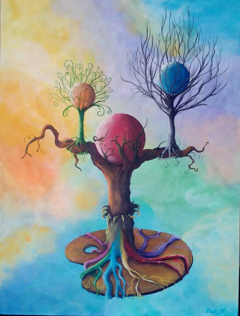 Family Tree Painting By Sibel Ek | Saatchi Art