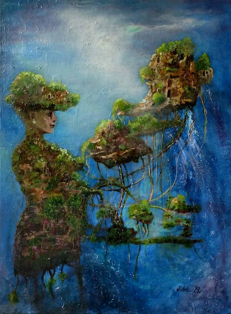 Original Fantasy Painting by Sibel Ek