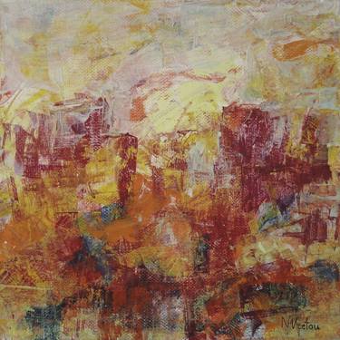 Print of Abstract Cities Paintings by Nineta Vretou