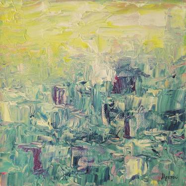 Print of Abstract Cities Paintings by Nineta Vretou