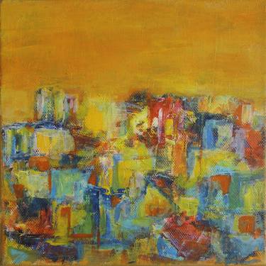 Print of Abstract Cities Paintings by Nineta Vretou