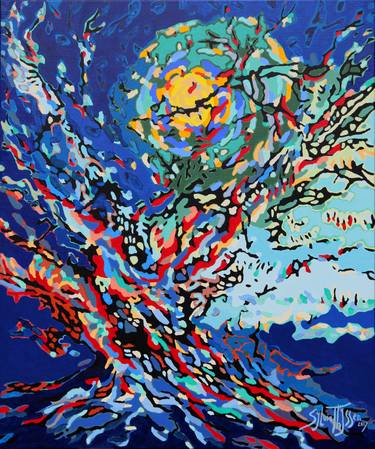 Original Expressionism Tree Paintings by Sylvia Thijssen