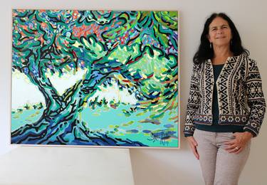 Original Modern Tree Paintings by Sylvia Thijssen