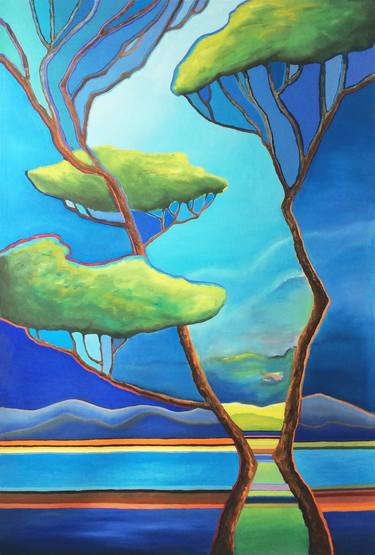 Original Modern Tree Paintings by Sylvia Thijssen