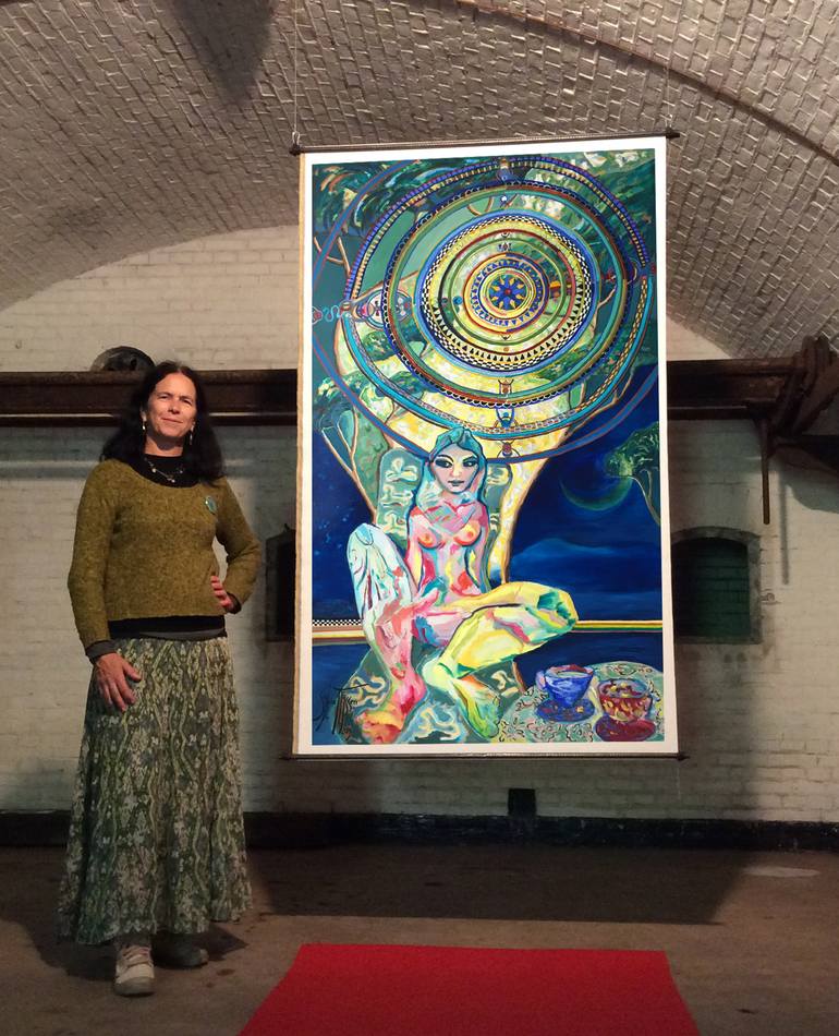 Original Expressionism Women Painting by Sylvia Thijssen