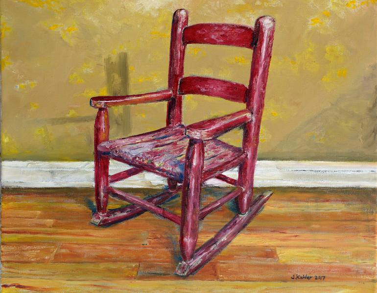 Little Red Chair Painting by Jason Kohler Saatchi Art