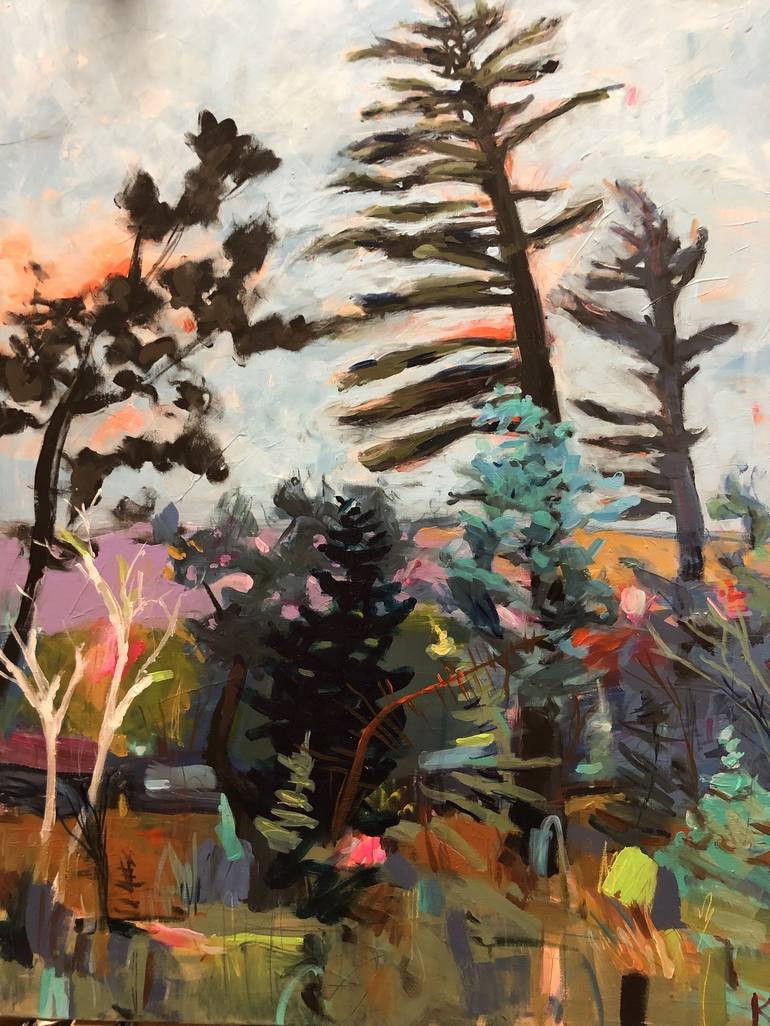 Original Abstract Expressionism Landscape Paintings by Rebecca Klementovich