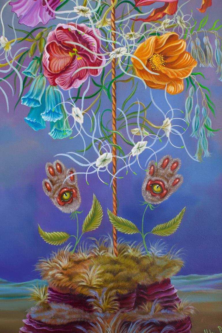 Original Contemporary Botanic Painting by Yulia Pustoshkina