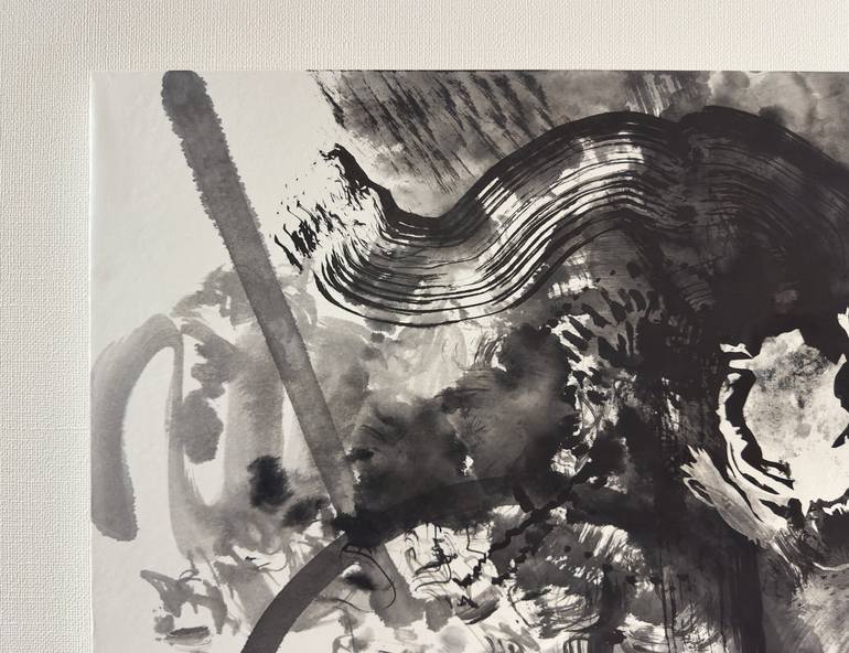 Original Abstract Expressionism Abstract Mixed Media by Ray Watanabe