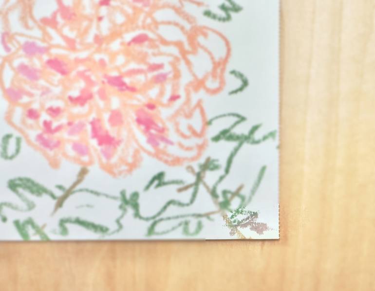 Original Abstract Floral Drawing by Ray Watanabe