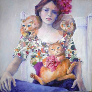 Lady with Ginger Cats  (Dame aux chats roux) thumb