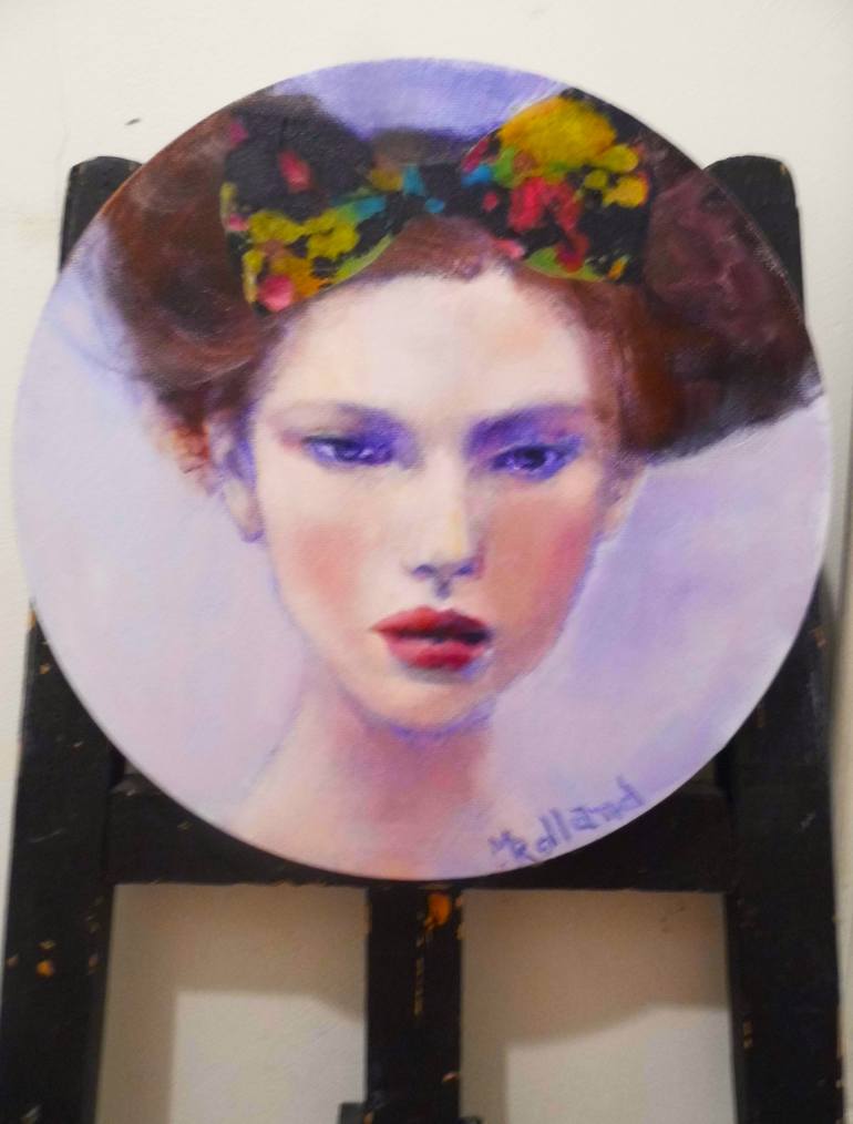 Original Figurative Women Painting by Mireille Rolland