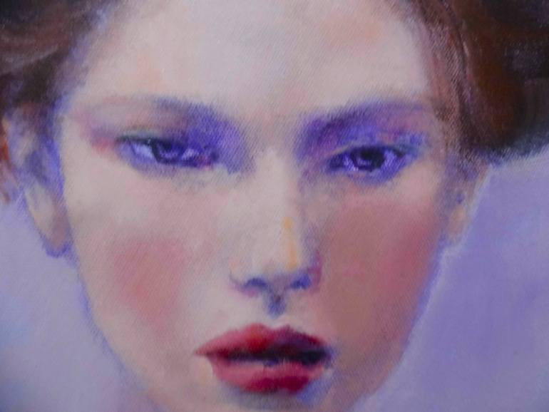 Original Figurative Women Painting by Mireille Rolland