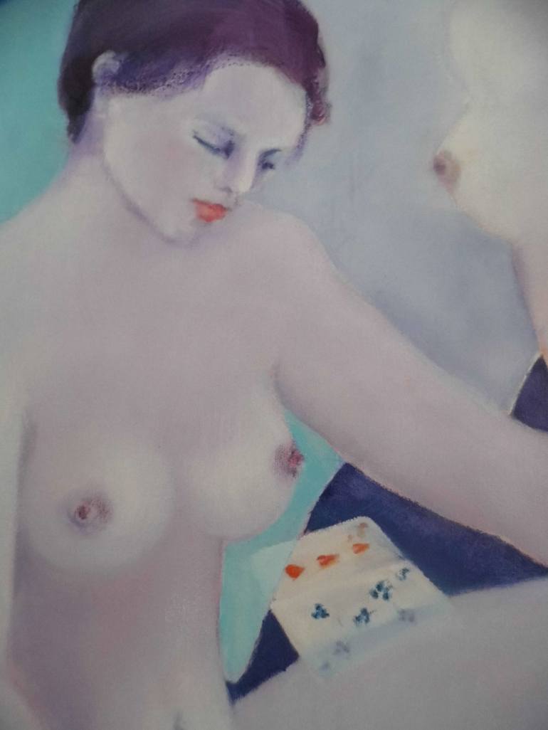Original Nude Painting by Mireille Rolland