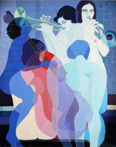 Original Figurative Performing Arts Paintings by Mireille Rolland