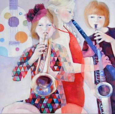 Print of Figurative Children Paintings by Mireille Rolland