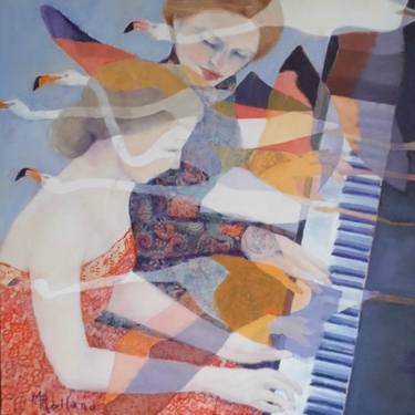 Print of Figurative Music Paintings by Mireille Rolland