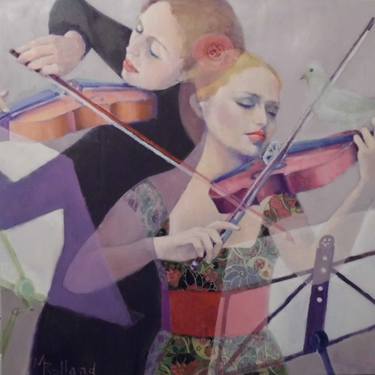 Original Music Paintings by Mireille Rolland