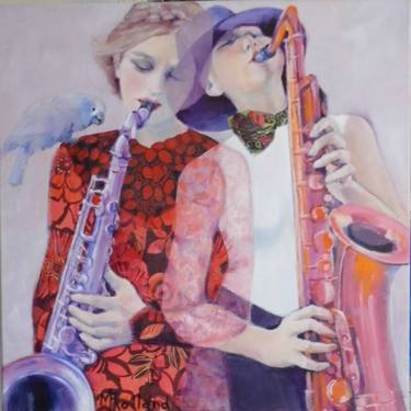 Print of Music Paintings by Mireille Rolland