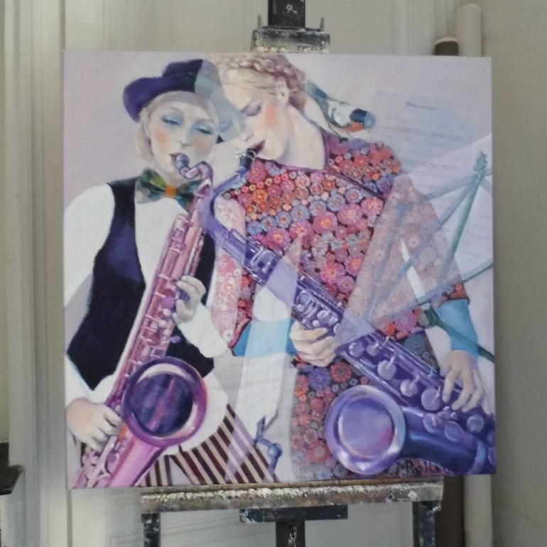 Original Music Painting by Mireille Rolland