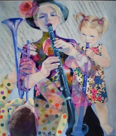 Print of Music Paintings by Mireille Rolland