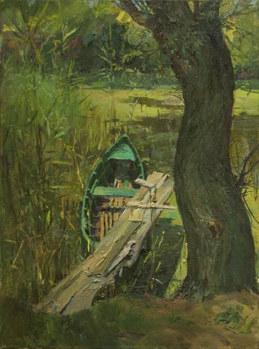 Original Fine Art Boat Paintings by Sergey Kostov