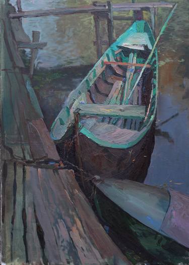 Original Impressionism Boat Paintings by Sergey Kostov