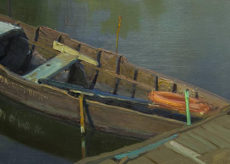 Original Expressionism Boat Painting by Sergey Kostov