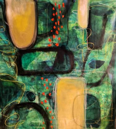 Original Abstract Expressionism Abstract Painting by Thia Path