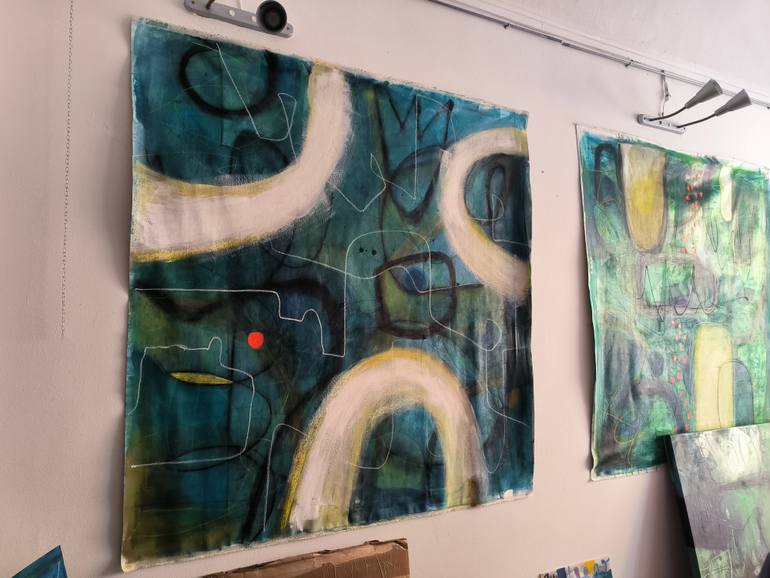 Original Abstract Expressionism Abstract Painting by Thia Path