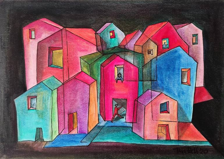 Original Expressionism Landscape Paintings by Thia Path