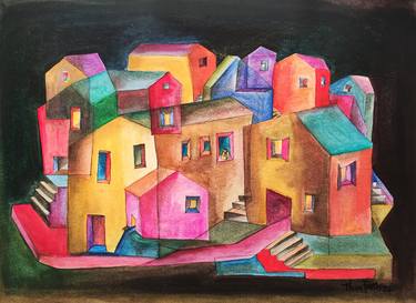 Print of Figurative Architecture Paintings by Thia Path