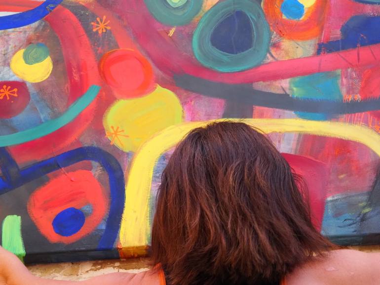 Original Abstract Expressionism Abstract Painting by Thia Path