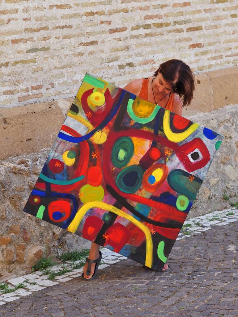 Original Abstract Expressionism Abstract Painting by Thia Path