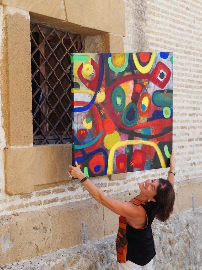 Original Abstract Expressionism Abstract Painting by Thia Path