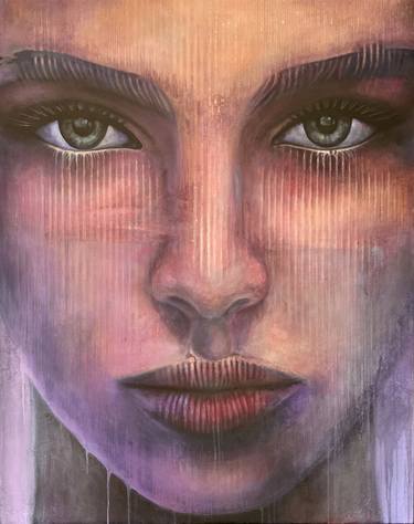 Original Conceptual Portrait Painting by Jake Merin