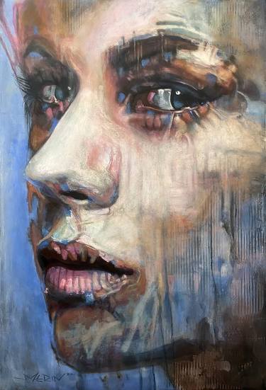 Original Conceptual Portrait Painting by Jake Merin