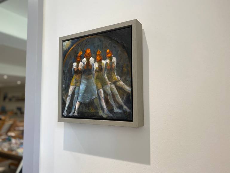 Original Expressionism People Painting by Julie Cross
