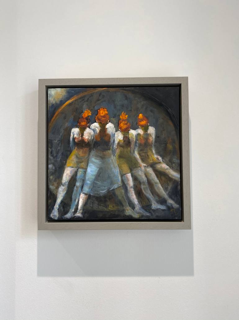 Original Expressionism People Painting by Julie Cross