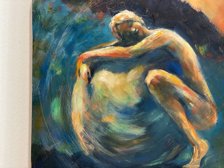 Original Expressionism People Painting by Julie Cross