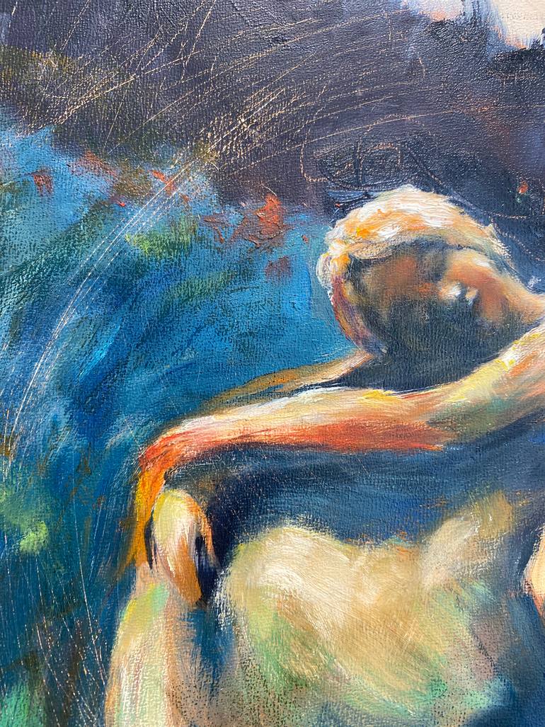 Original Expressionism People Painting by Julie Cross