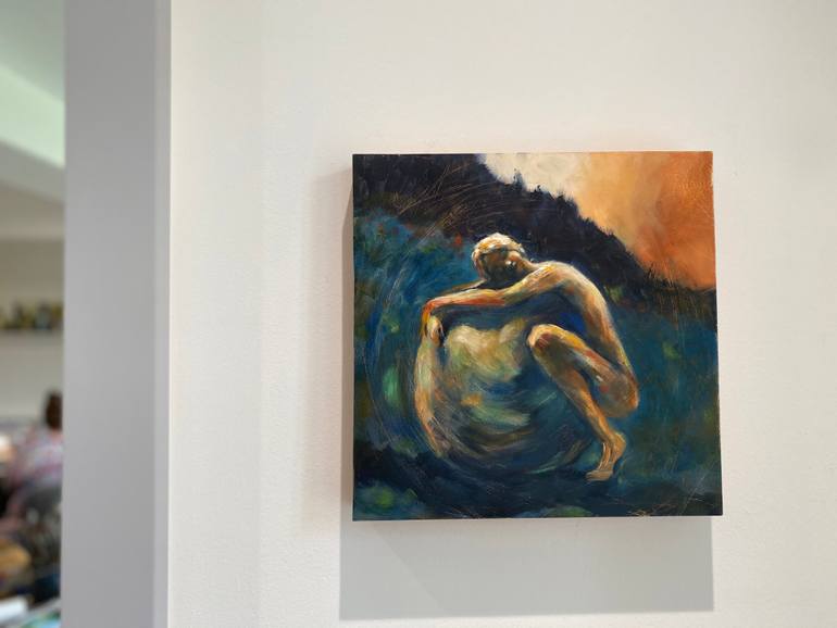Original Expressionism People Painting by Julie Cross