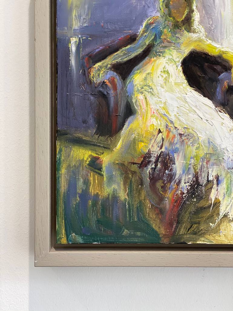 Original Expressionism People Painting by Julie Cross