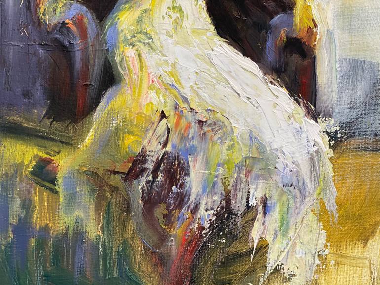 Original Expressionism People Painting by Julie Cross
